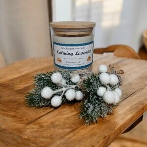 Calming Lavender Scented Candle with Wooden Lid every Candle Has GOLD Nugget